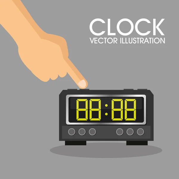 Clock design. time icon. flat illustration, vector graphic Stock Vector