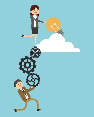 İş adamları simgesi tasarım, vektör çizim