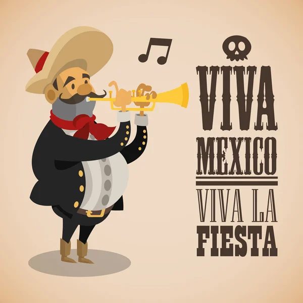 Diseño de cultura mexicana, ilustración vectorial — Vector de stock