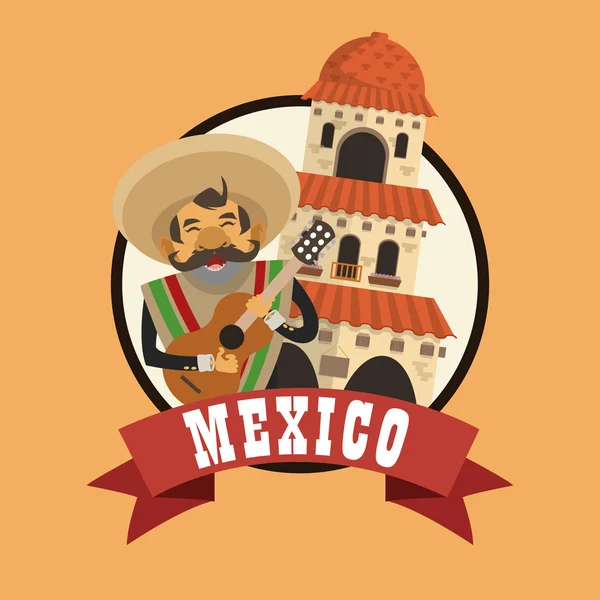 Diseño de cultura mexicana, ilustración vectorial — Vector de stock