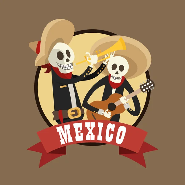 Diseño de cultura mexicana, ilustración vectorial — Vector de stock