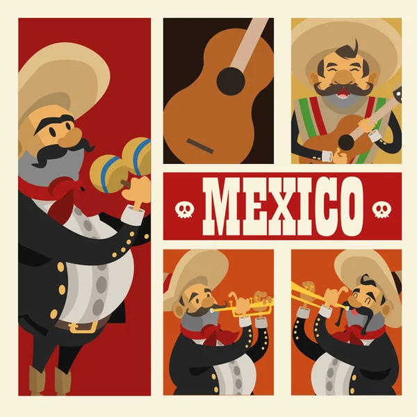 Design culturel mexicain, illustration vectorielle — Image vectorielle