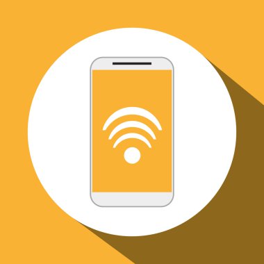 Akıllı telefon tasarımı. Medya simgesi. Düz illüstrasyon, vektör grafiği