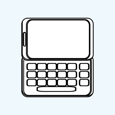 Akıllı telefon tasarımı. Medya simgesi. Düz illüstrasyon, vektör grafiği