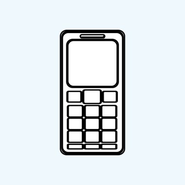 Akıllı telefon tasarımı. Medya simgesi. Düz illüstrasyon, vektör grafiği