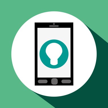 Akıllı telefon tasarımı. Medya simgesi. Düz illüstrasyon, vektör grafiği