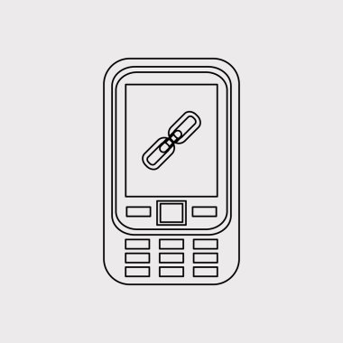 Akıllı telefon tasarımı. Medya simgesi. Düz illüstrasyon, vektör grafiği