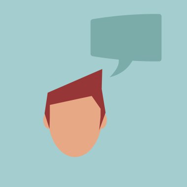 İletişim tasarımı. balonu simgesinin. Düz illüstrasyon, vektör