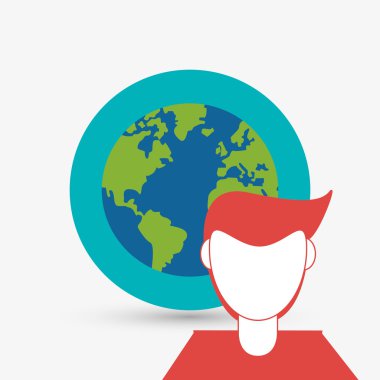 Kişi tasarım. adam simgesi. Düz illüstrasyon, vektör