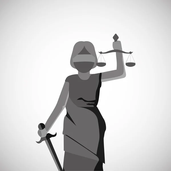 Law concept. Justitie pictogram. Kleurrijke pictogram, bewerkbare vector — Stockvector