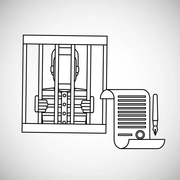 Concepto de ley. Icono de justicia. Icono colorido, vector editable — Vector de stock