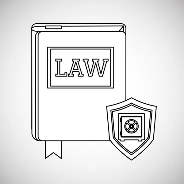 Pojęcie prawa. Ikona sprawiedliwości. Kolorowe ikony, edytowalny wektor — Wektor stockowy