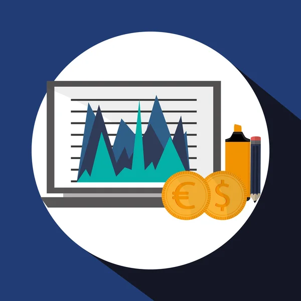 Diseño infográfico. Icono del negocio. Ilustración aislada, vector — Archivo Imágenes Vectoriales