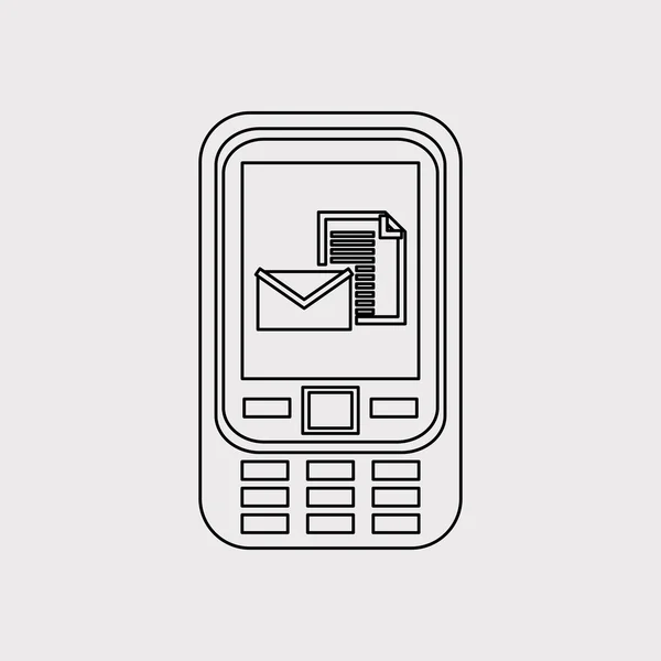 Design de Smartphone. Ícone de mídia. Ilustração plana, gráfico vetorial —  Vetores de Stock