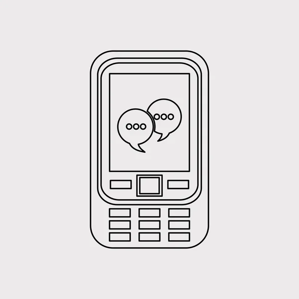 Design de Smartphone. Ícone de mídia. Ilustração plana, gráfico vetorial —  Vetores de Stock