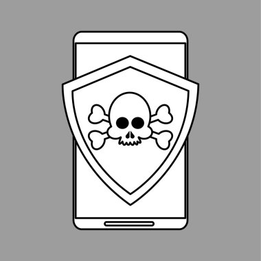 Güvenlik sistemi tasarımı. Teknoloji simgesi. İzole illüstrasyon, vektör