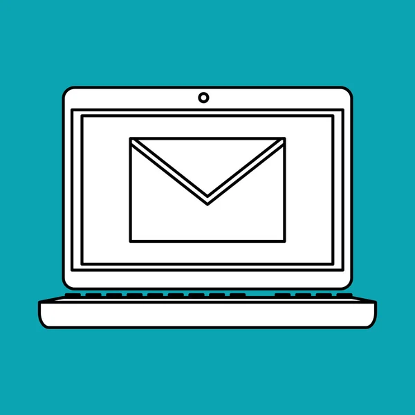 E-Mail-Design. Briefumschlag-Symbol. isolierte Abbildung, Vektor — Stockvektor