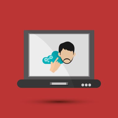 Internet tasarım. iletişim kavramı. düz illüstrasyon, düzenlenebilir vektör