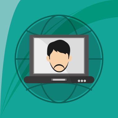 Internet tasarım. iletişim kavramı. düz illüstrasyon, düzenlenebilir vektör