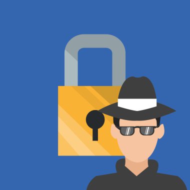 Sigorta tasarım. Güvenlik simgesi. İzole illüstrasyon