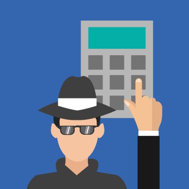 Sigorta tasarım. Güvenlik simgesi. İzole illüstrasyon