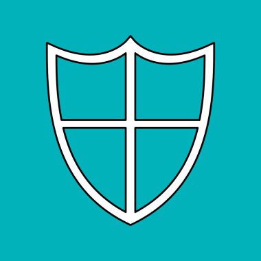 Sigorta tasarım. Güvenlik simgesi. İzole illüstrasyon