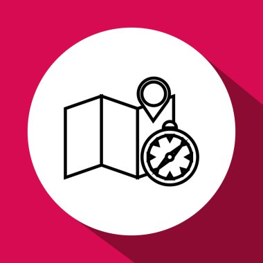 Tasarım seyahat. Turizm simgesi.