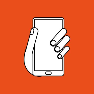 Smartphone tasarım. Teknoloji simgesi. İzole görüntü