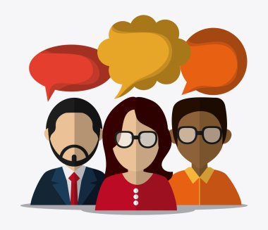 İnsanlar tasarım. Avatar simge. Beyaz arka plan, vektör