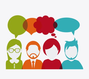 İnsanlar tasarım. Avatar simge. Beyaz arka plan, vektör