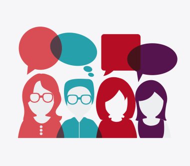 İnsanlar tasarım. Avatar simge. Beyaz arka plan, vektör