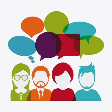 İnsanlar tasarım. Avatar simge. Beyaz arka plan, vektör grafiği