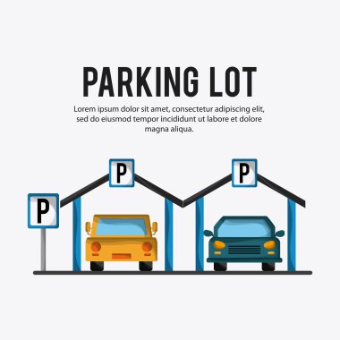 Park tasarım. Park simgesi. Beyaz arka plan, vektör grafiği