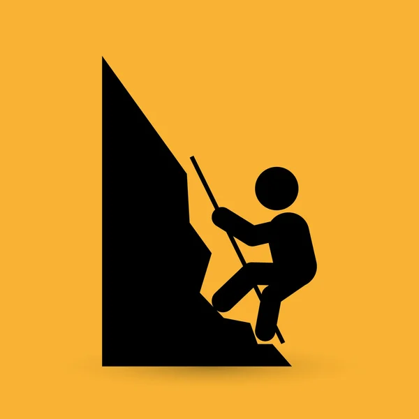 Progettazione arrampicata. icona dello sport. Immagine isolata — Vettoriale Stock