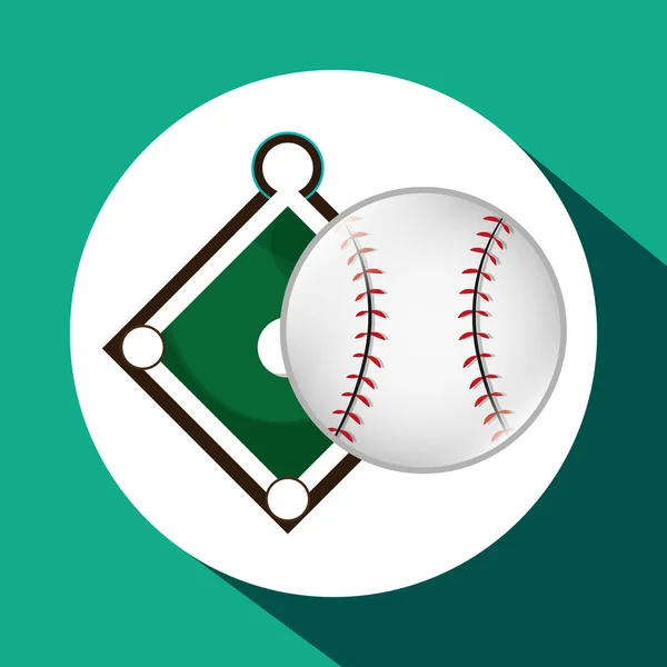 Baseball-Design. Sportikone. isoliertes Bild — Stockvektor