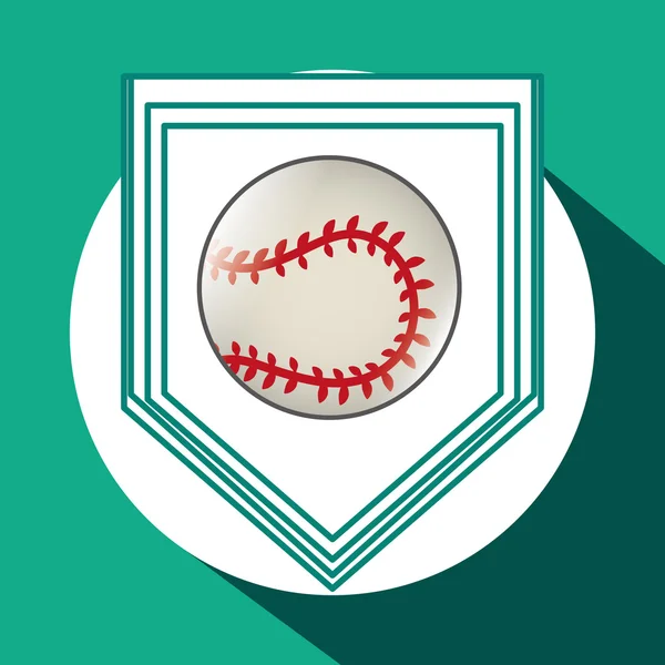 Il design del baseball. icona dello sport. Immagine isolata — Vettoriale Stock