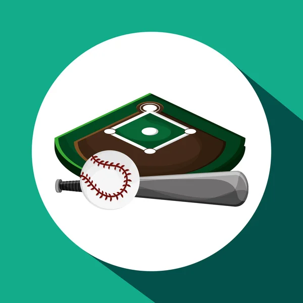 Diseño de béisbol. icono del deporte. Imagen aislada — Vector de stock