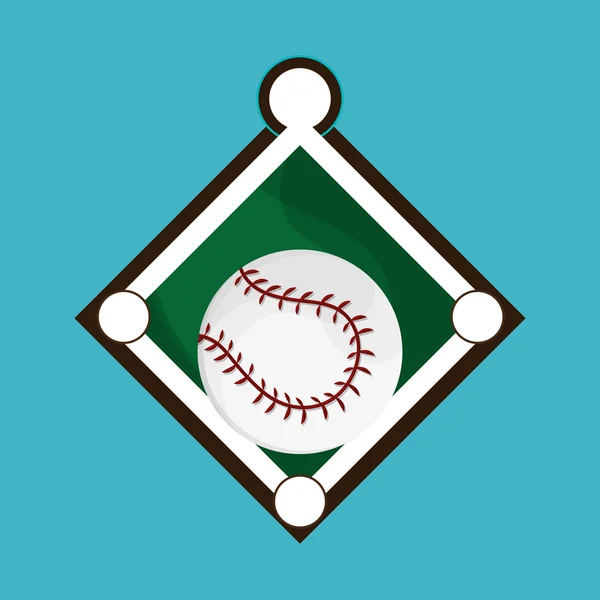 Diseño de béisbol. icono del deporte. Imagen aislada — Vector de stock