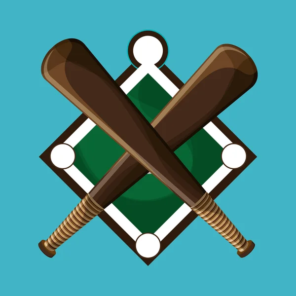 Diseño de béisbol. icono del deporte. Imagen aislada — Archivo Imágenes Vectoriales