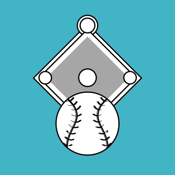Бейсбольный дизайн. икона спорта. Изолированное изображение — стоковый вектор
