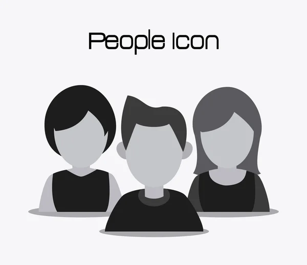 Les gens dessinent. Icône Avatar. Fond blanc, vecteur — Image vectorielle