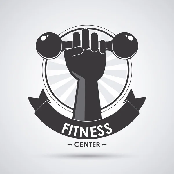 Fitness design. Gym icon. Flat illustration, sport vector graphic — Stock Vector