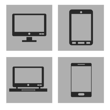 Aygıt tasarım. Gadget'ı simgesi. Beyaz arka plan