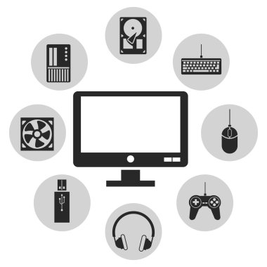 Aygıt tasarım. Gadget'ı simgesi. Beyaz arka plan