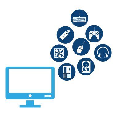Aygıt tasarım. Gadget'ı simgesi. Beyaz arka plan