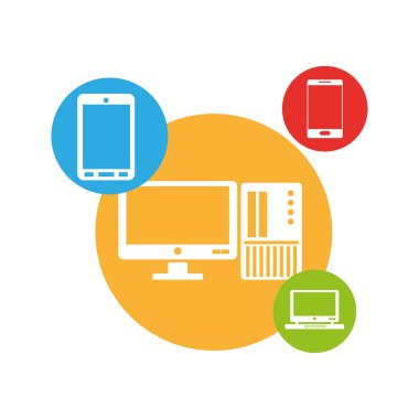 Aygıt tasarım. Gadget'ı simgesi. Beyaz arka plan