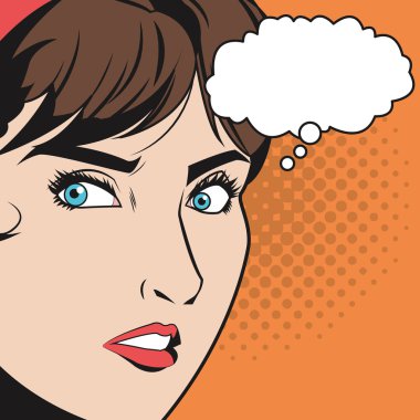 İnsanlar tasarım. Pop sanat simge. Retro ve Derma illüstrasyon