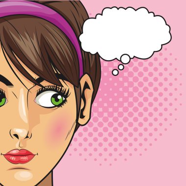 İnsanlar tasarım. Pop sanat simge. Retro ve Derma illüstrasyon