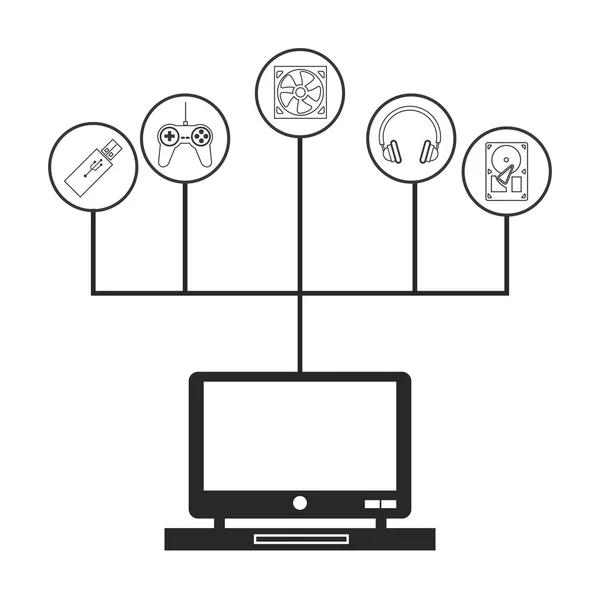 Gerätedesign. Gadget-Symbol. weißer Hintergrund — Stockvektor