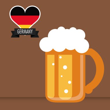 Almanya tasarım. Kültür simgesi. vektör çizim